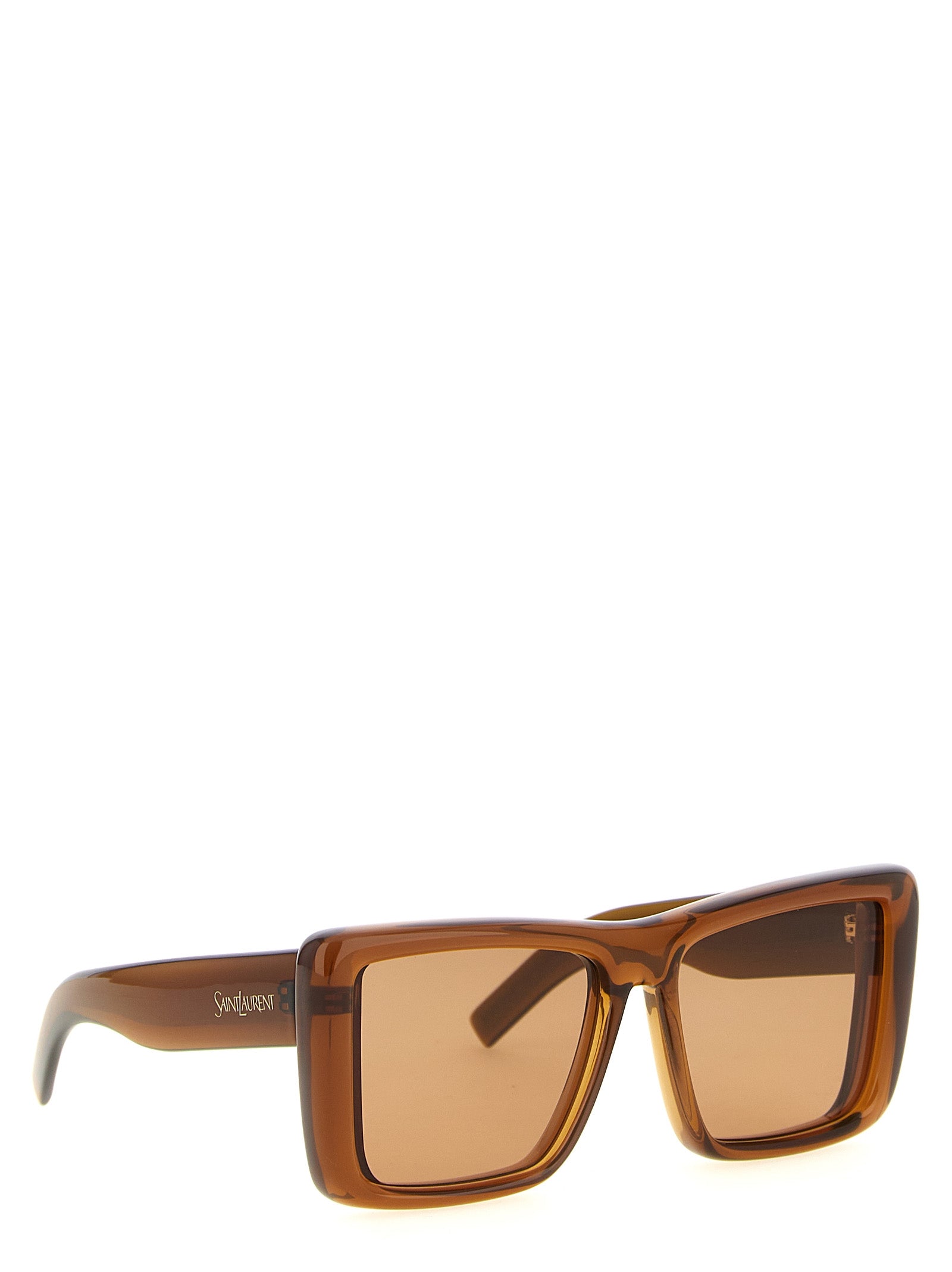 Saint Laurent Brown Acetate Sunglasses
