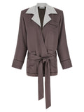 The Attico Purple Viscose Blazer