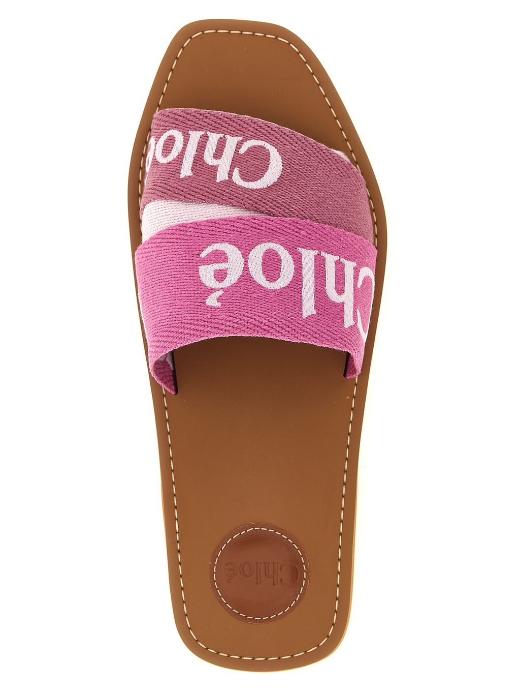 Chloé Multicolor Linen Slides