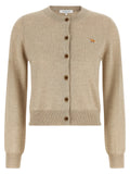 Maison Kitsuné Beige Virgin Wool Cardigan