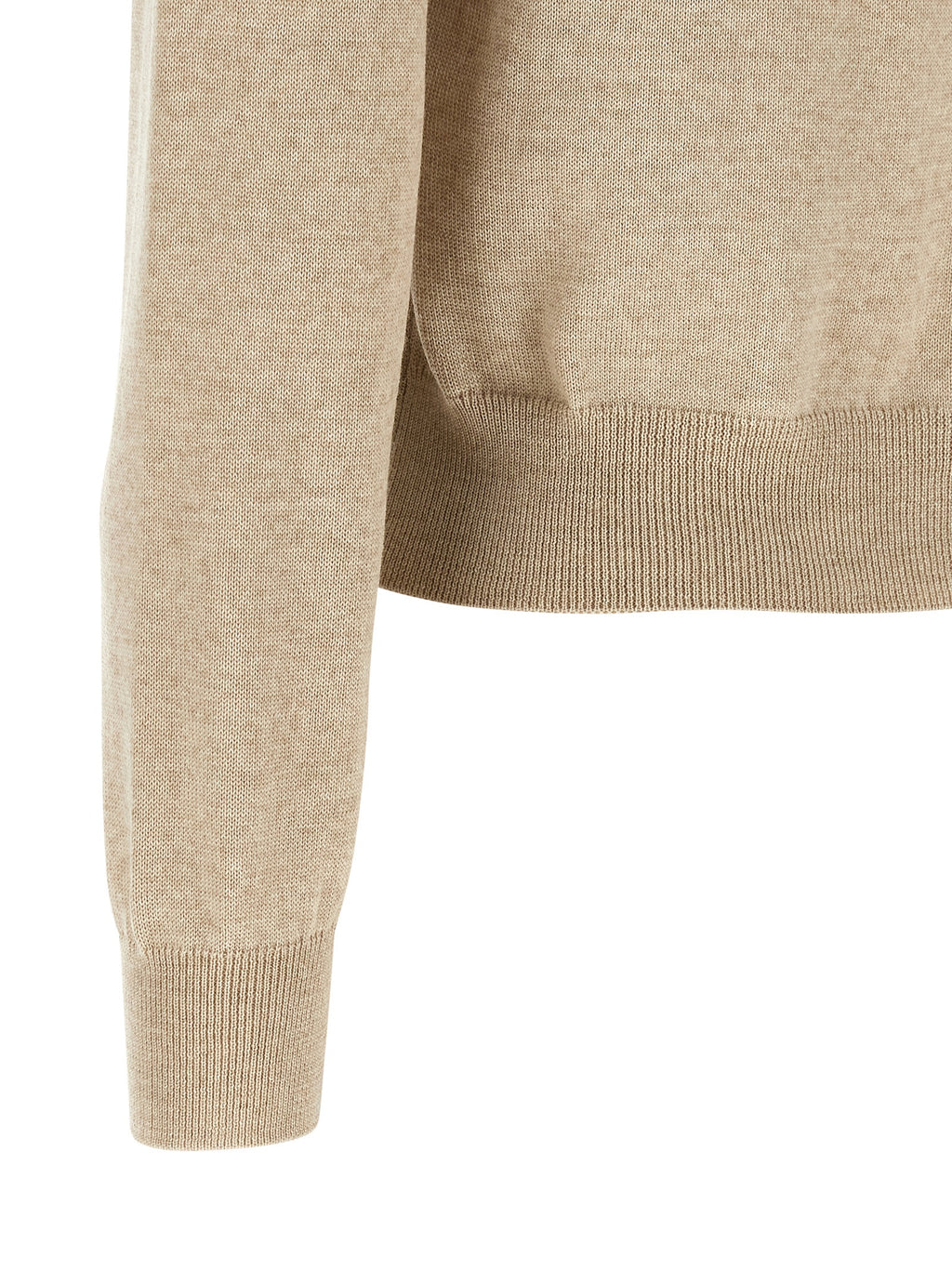 Maison Kitsuné Beige Virgin Wool Cardigan