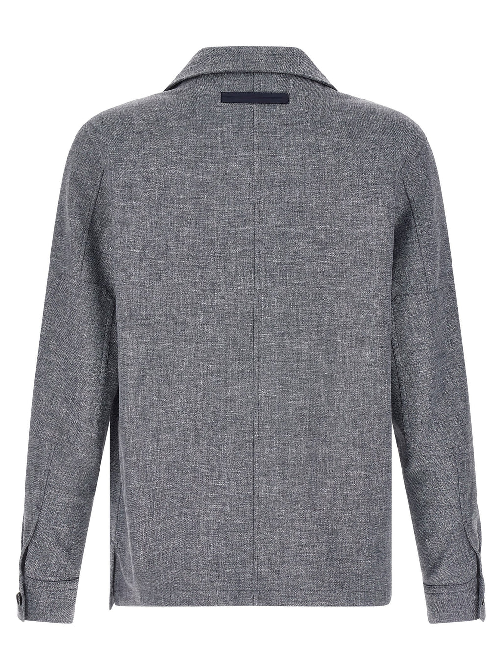 ZEGNA Blue Linen Blouse