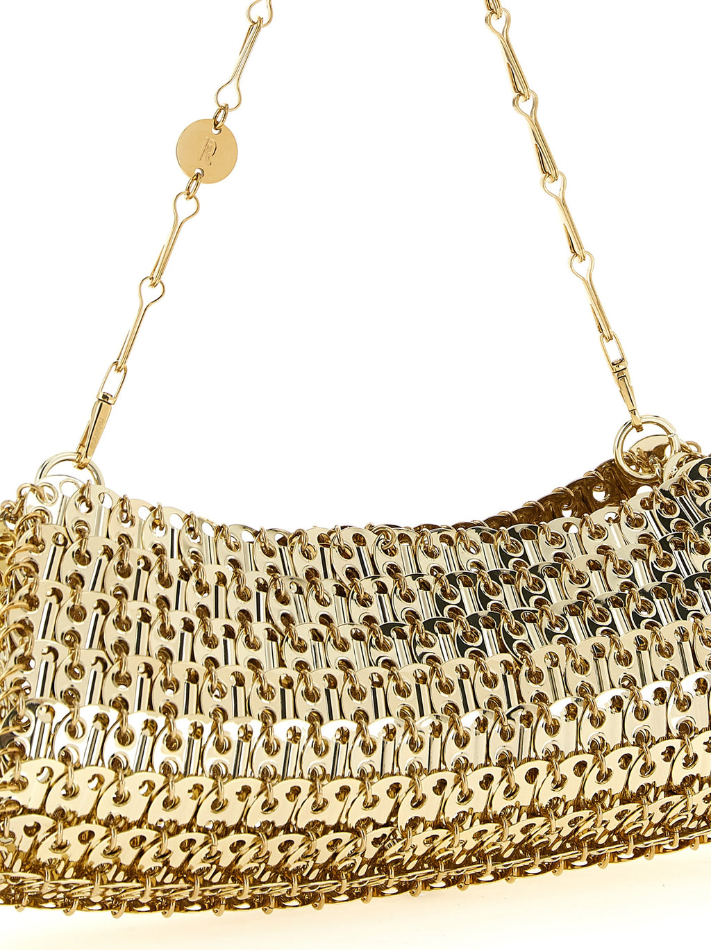 Paco Rabanne Gold Brass Clutch Bag
