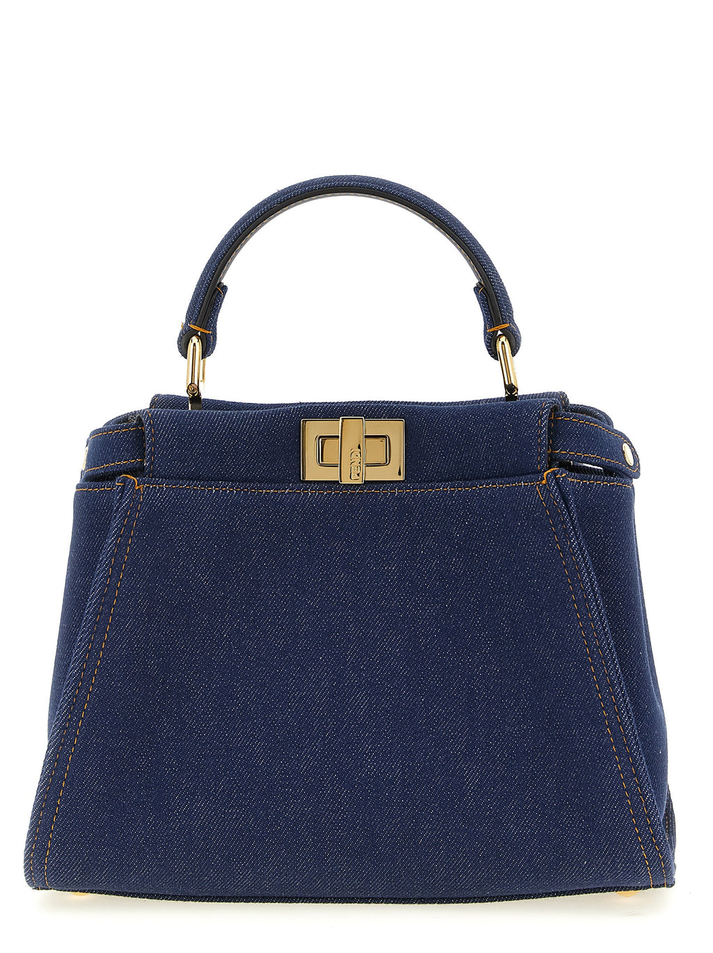Fendi Blue Cotton Handbag