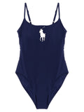 Polo Ralph Lauren Blue Nylon One-Piece Swimsuit