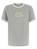 Ami Paris Gray Cotton T-Shirt