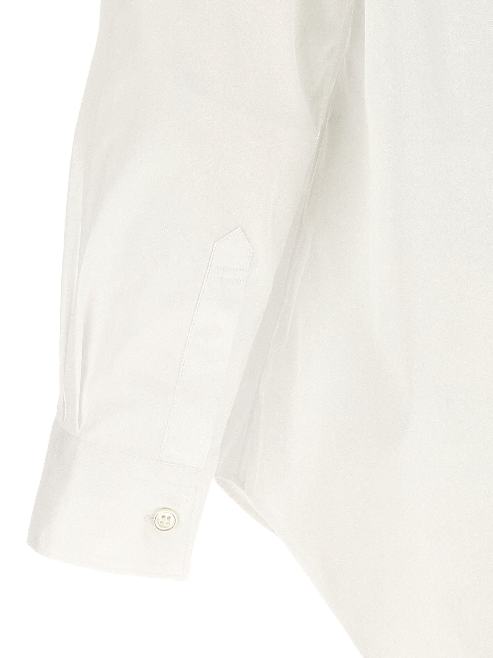 Comme Des Garçons White Cotton Blouse
