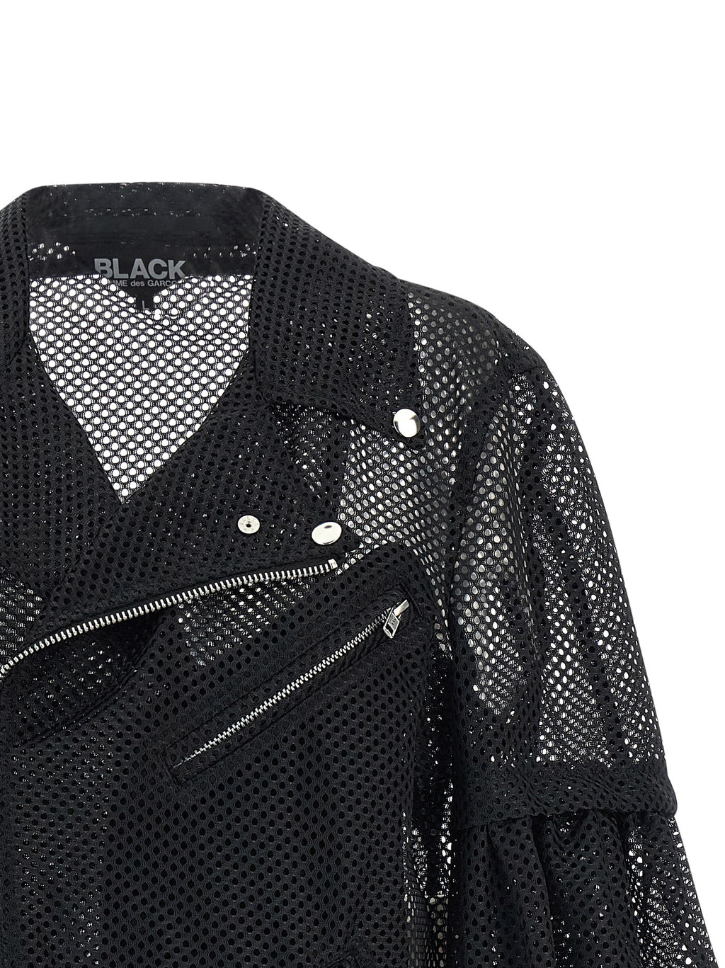 Comme Des Garçons Black Polyester Biker Jacket