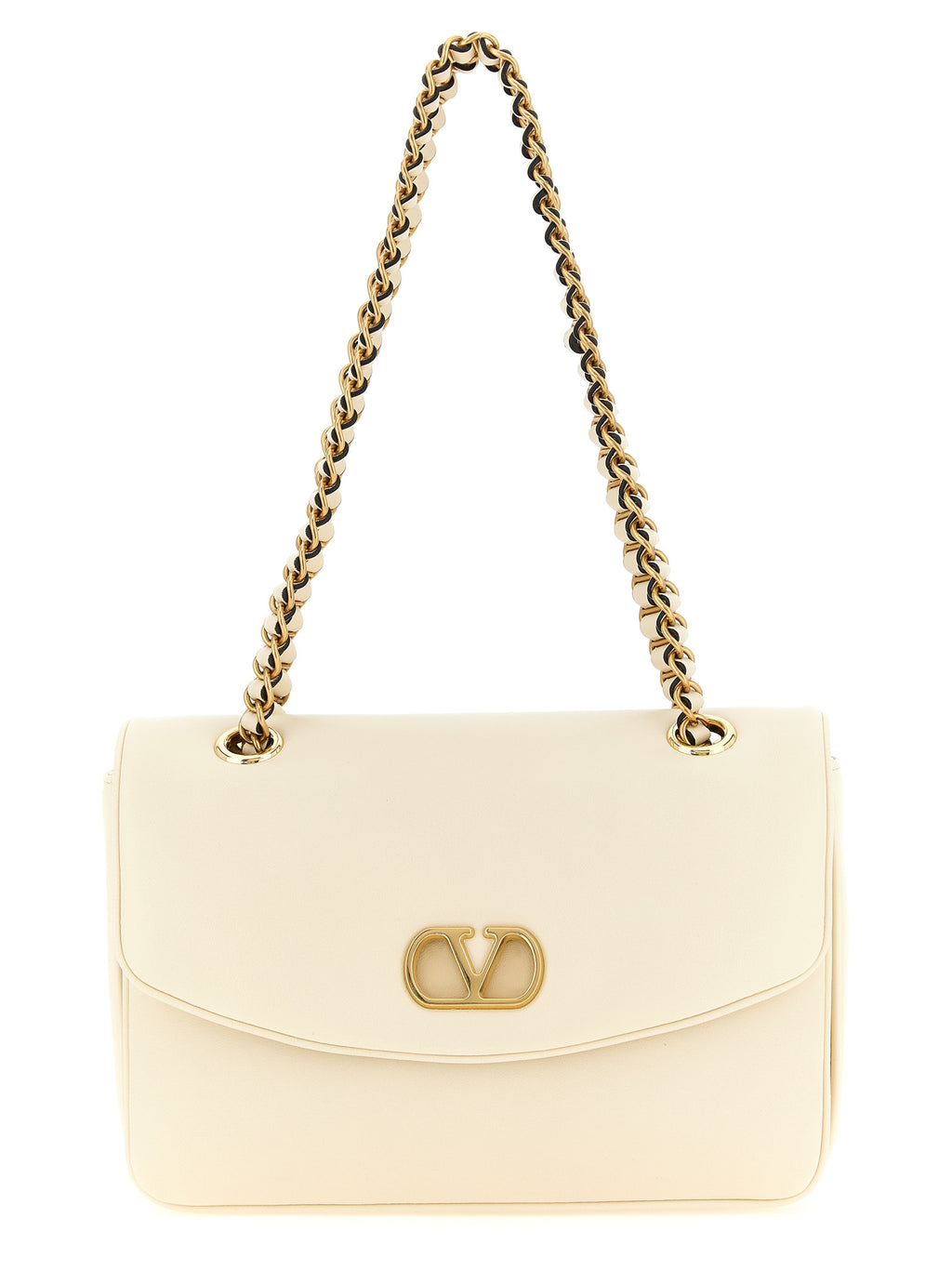 Valentino Garavani White Lamb Leather Shoulder Bag