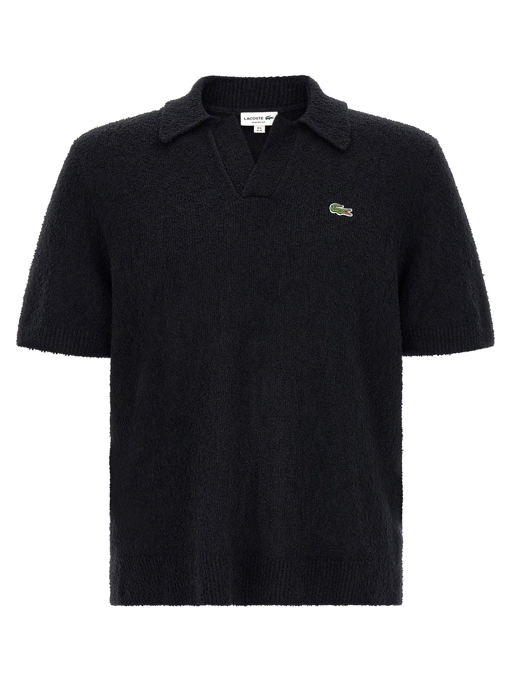 Lacoste Black Cotton Polo Shirt