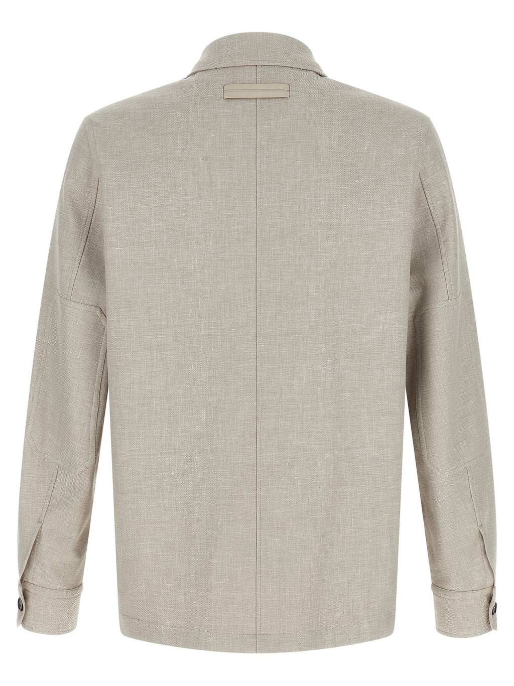 ZEGNA Gray Linen Blouse