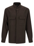ZEGNA Brown Linen Blouse