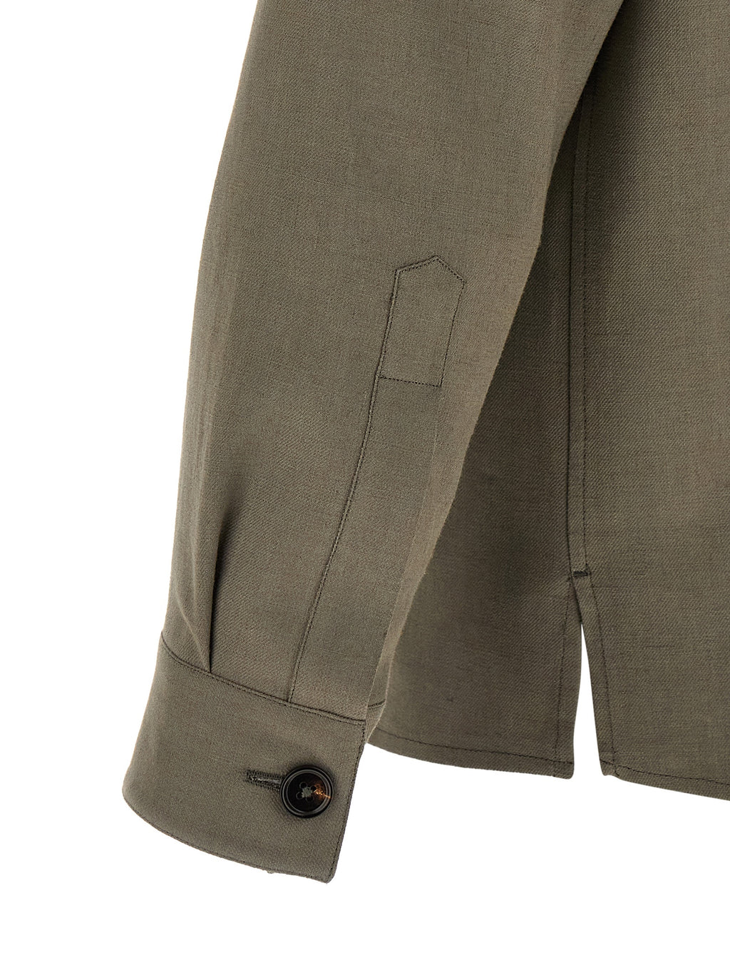 ZEGNA Gray Linen Blouse