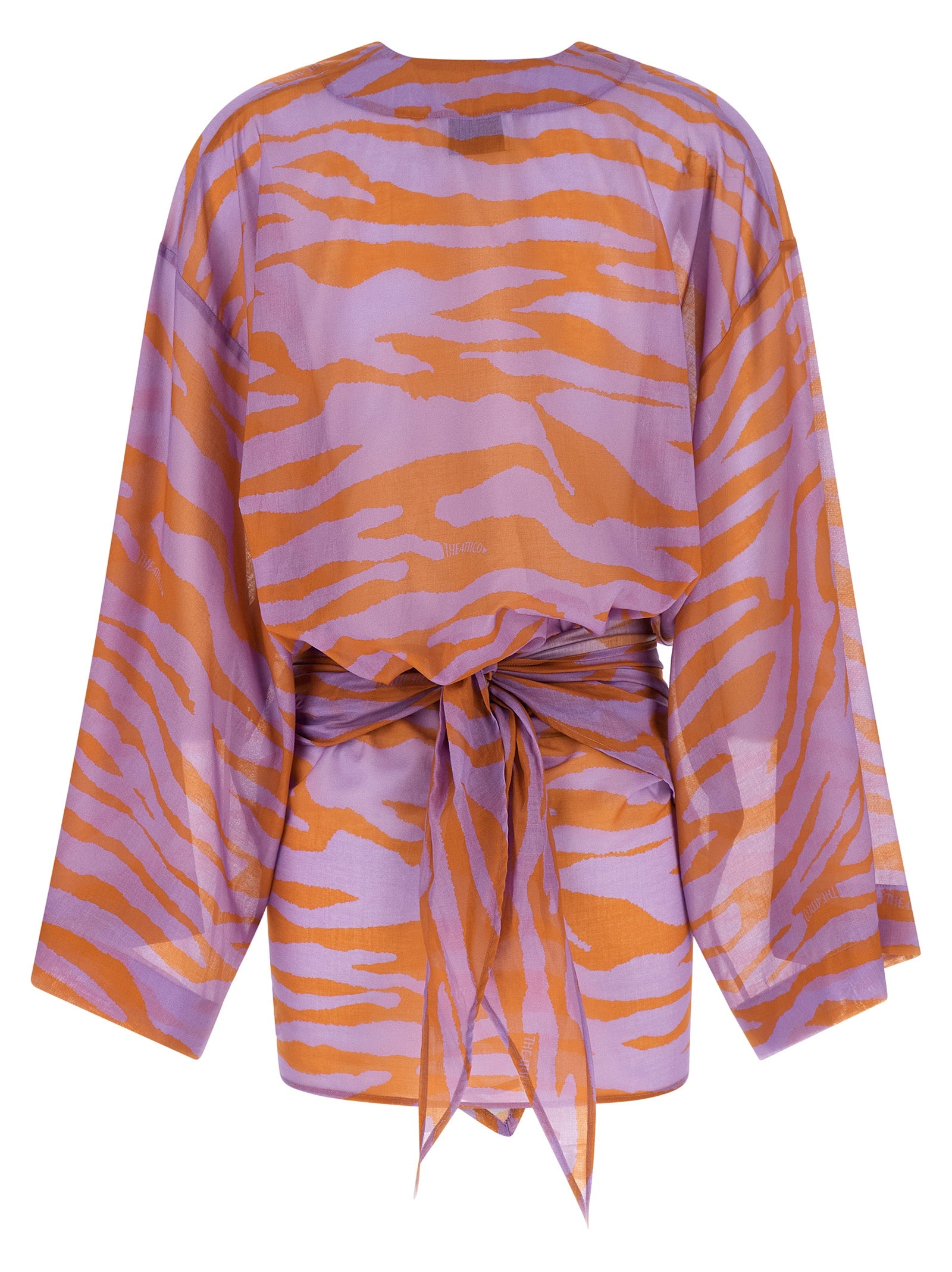 The Attico Purple Cotton Short Dress