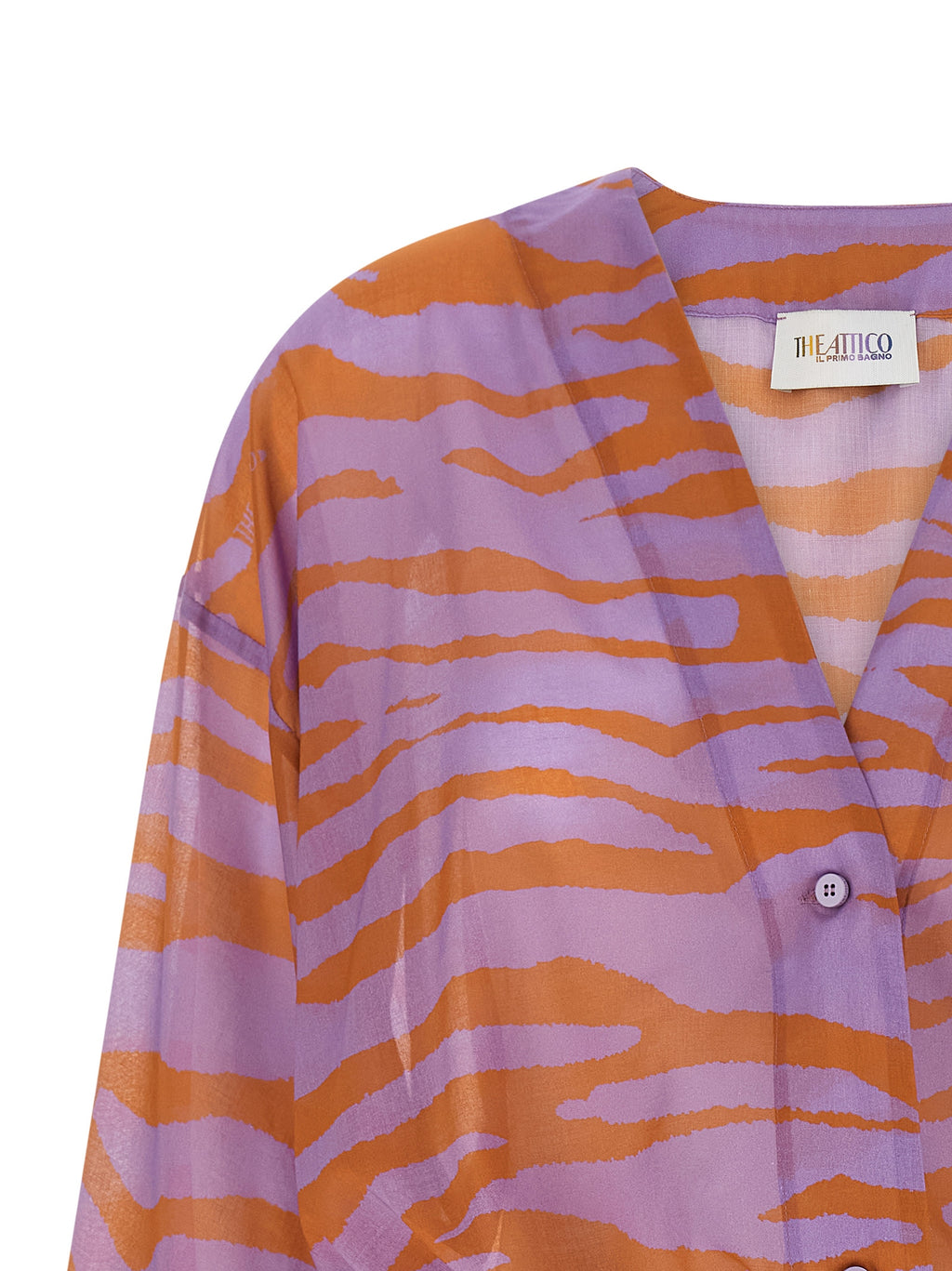The Attico Purple Cotton Short Dress