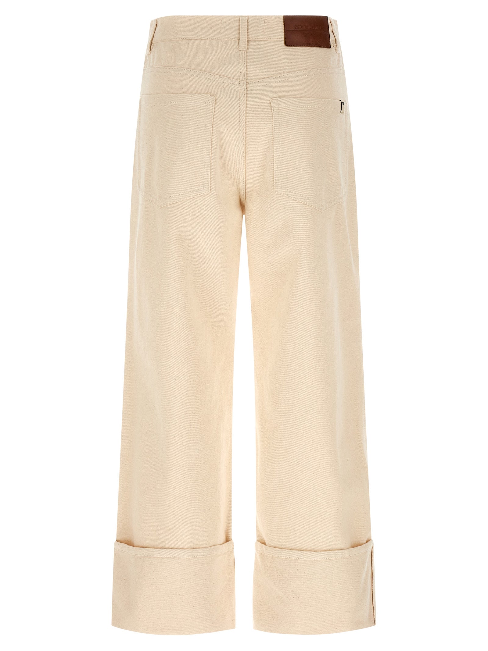 Max Mara Beige Cotton Cropped Pants
