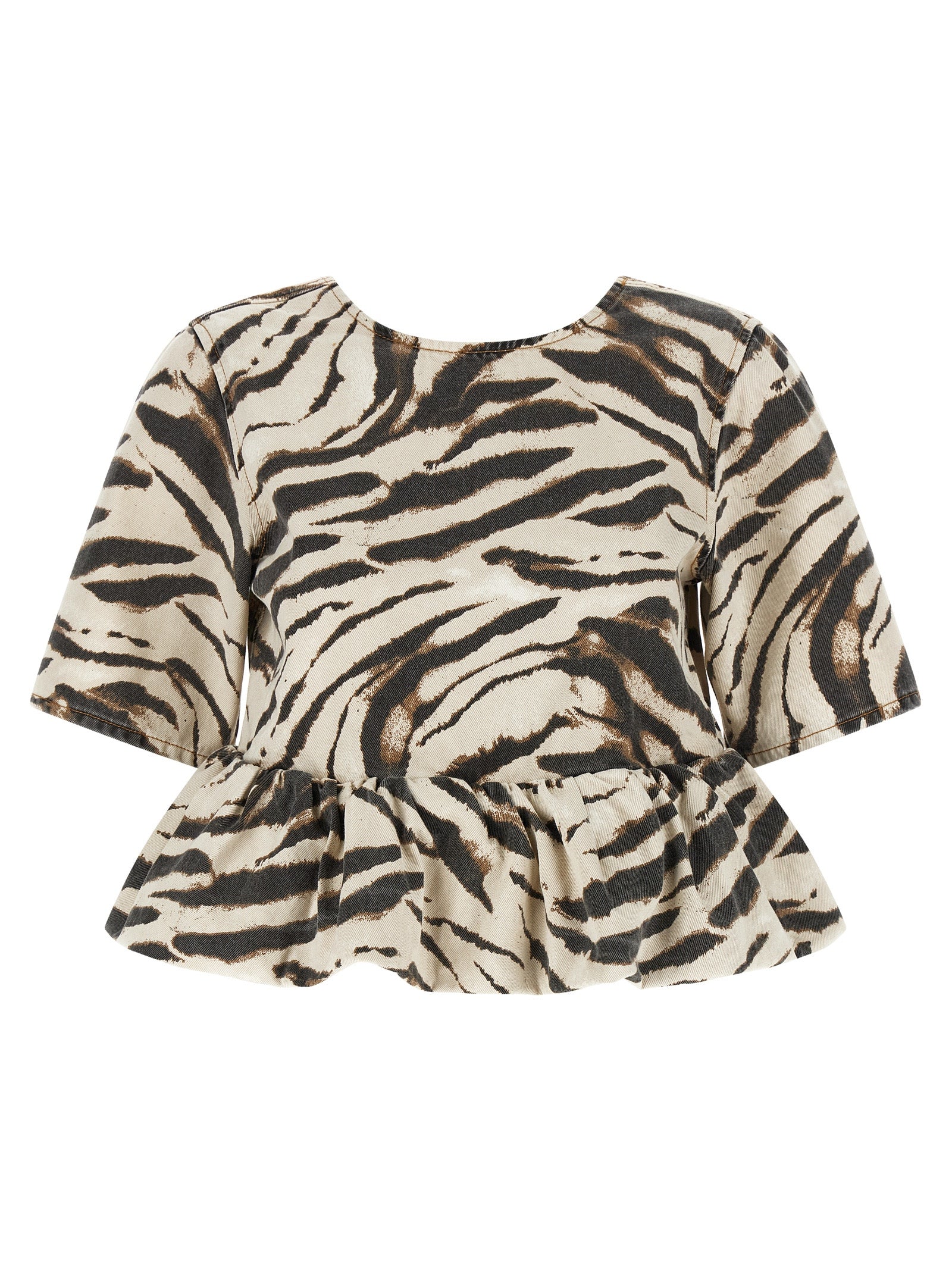 Ganni Multicolor Organic Cotton Pattern Shirt