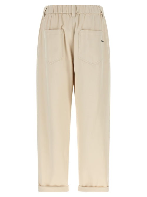 Brunello Cucinelli Beige Casual Hose aus Baumwolle
