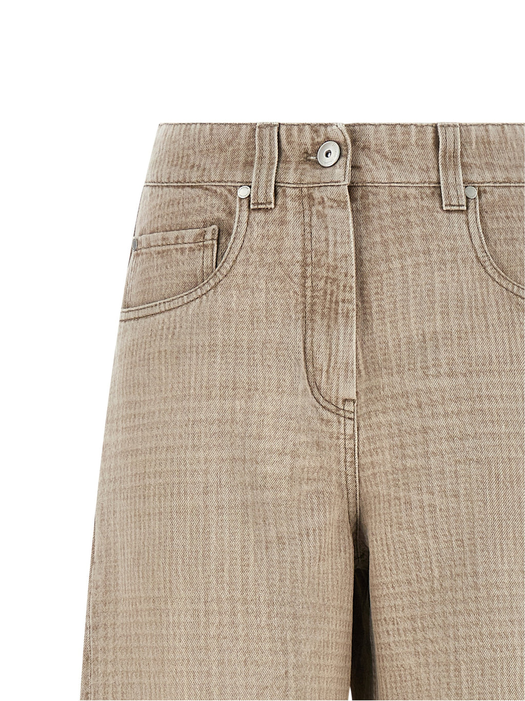 Brunello Cucinelli Beige Cotton Jeans Denim