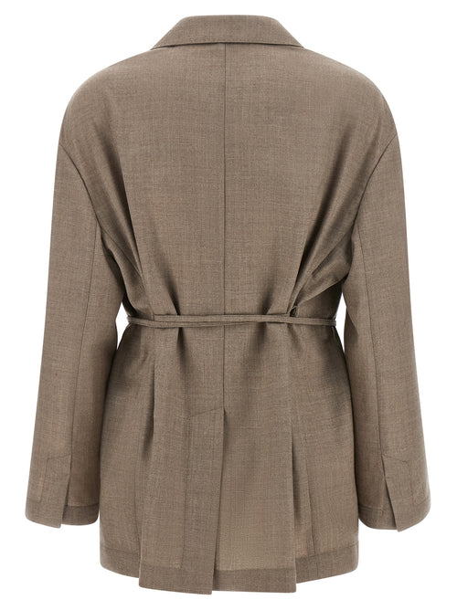 Brunello Cucinelli Beiger Blazer aus Schurwolle