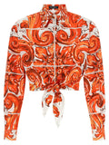 Dolce & Gabbana Orange Cotton Blouse
