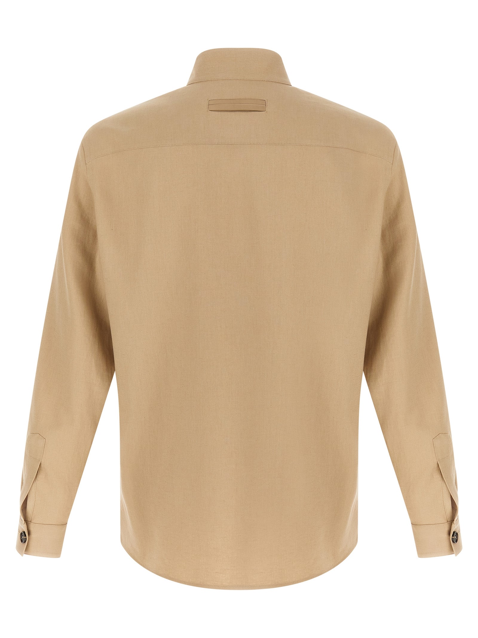 ZEGNA Beige Linen Blouse
