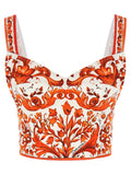 Dolce & Gabbana Orange Silk Blouse