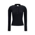 Courrèges Black Viscose Polo Shirt