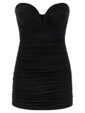 Elisabetta Franchi Black Viscose Short Dress