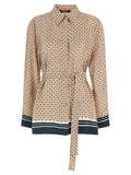 Max Mara Brown Silk Blouse