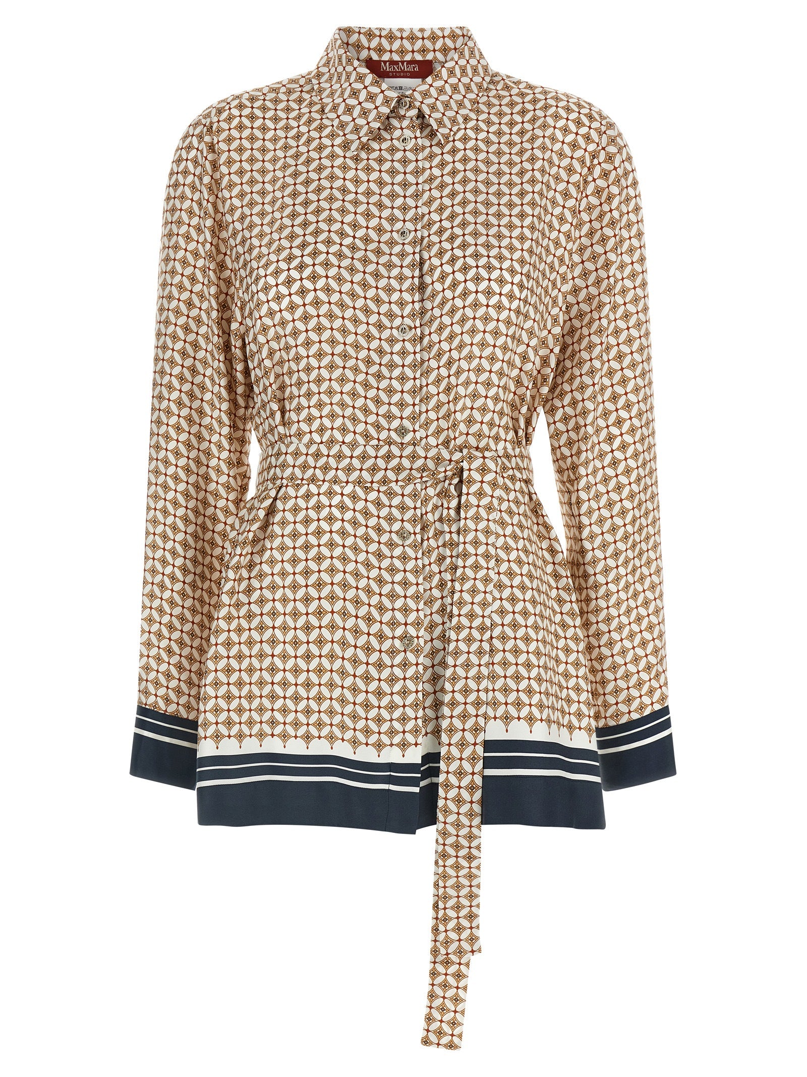 Max Mara Brown Silk Blouse
