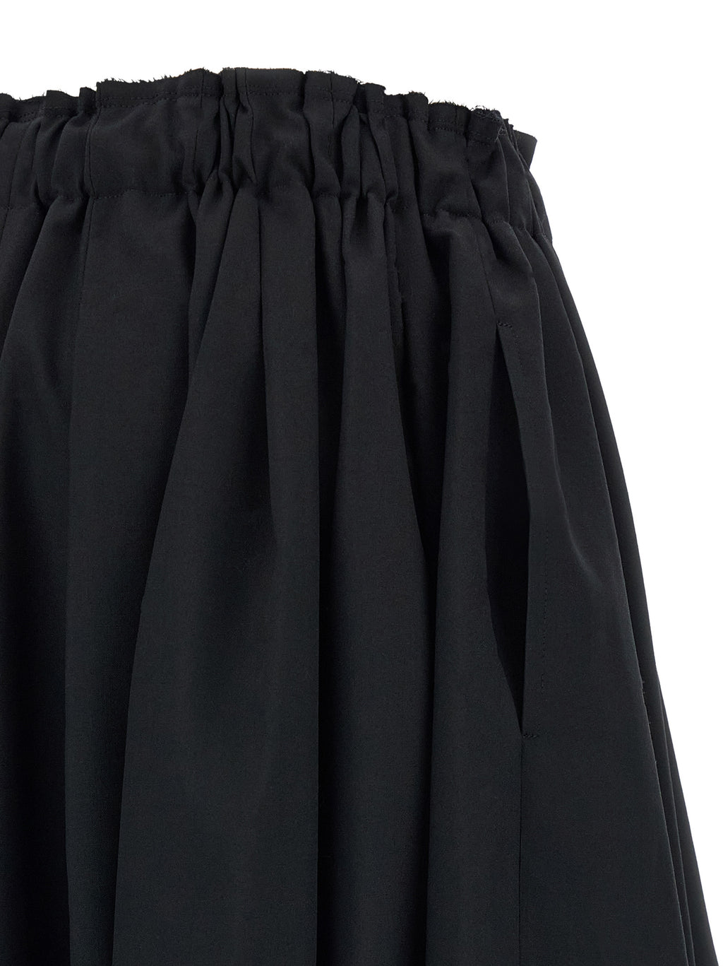 Comme Des Garçons Black Wool Bermuda Shorts