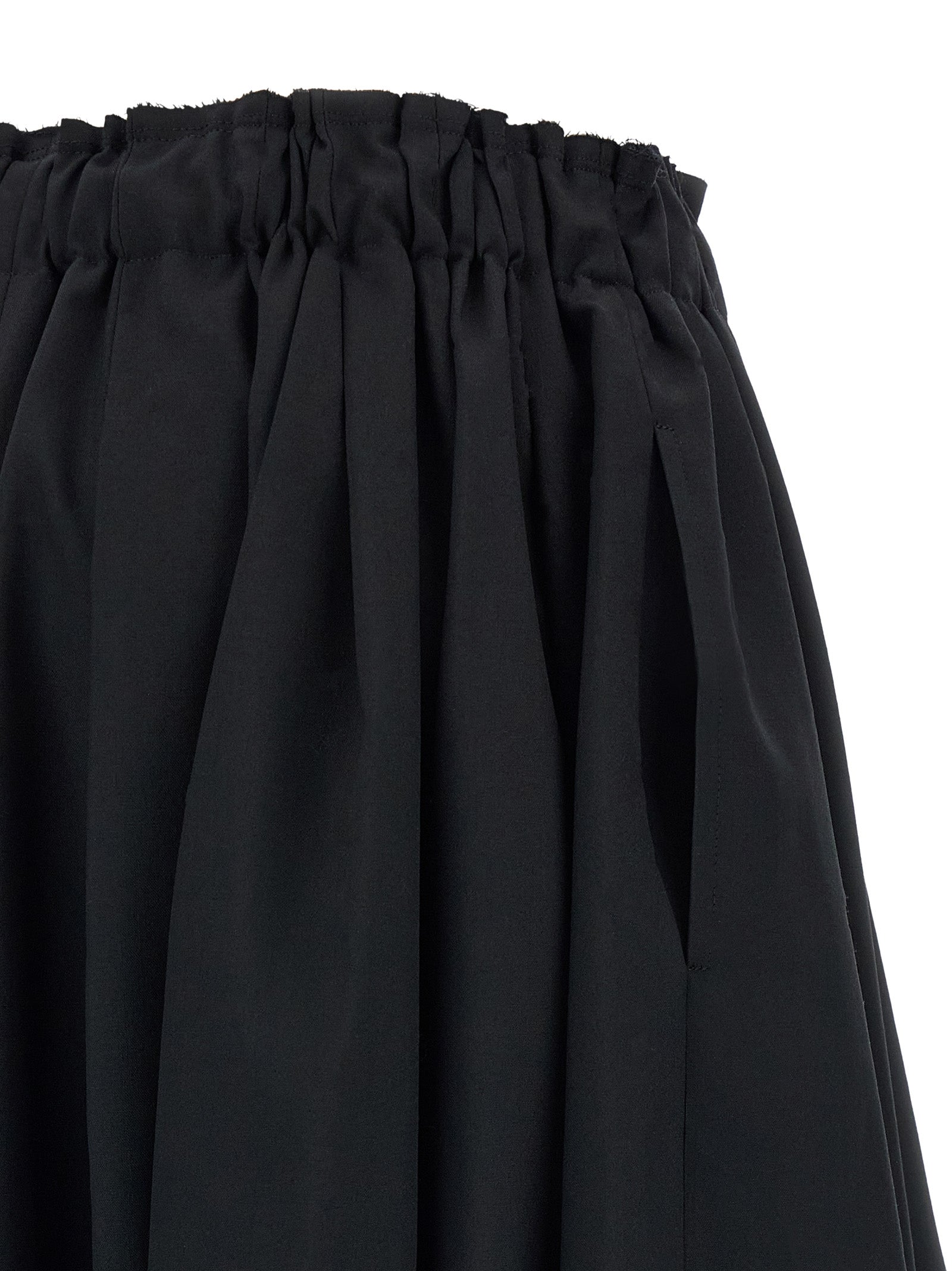 Comme Des Garçons Black Wool Bermuda Shorts