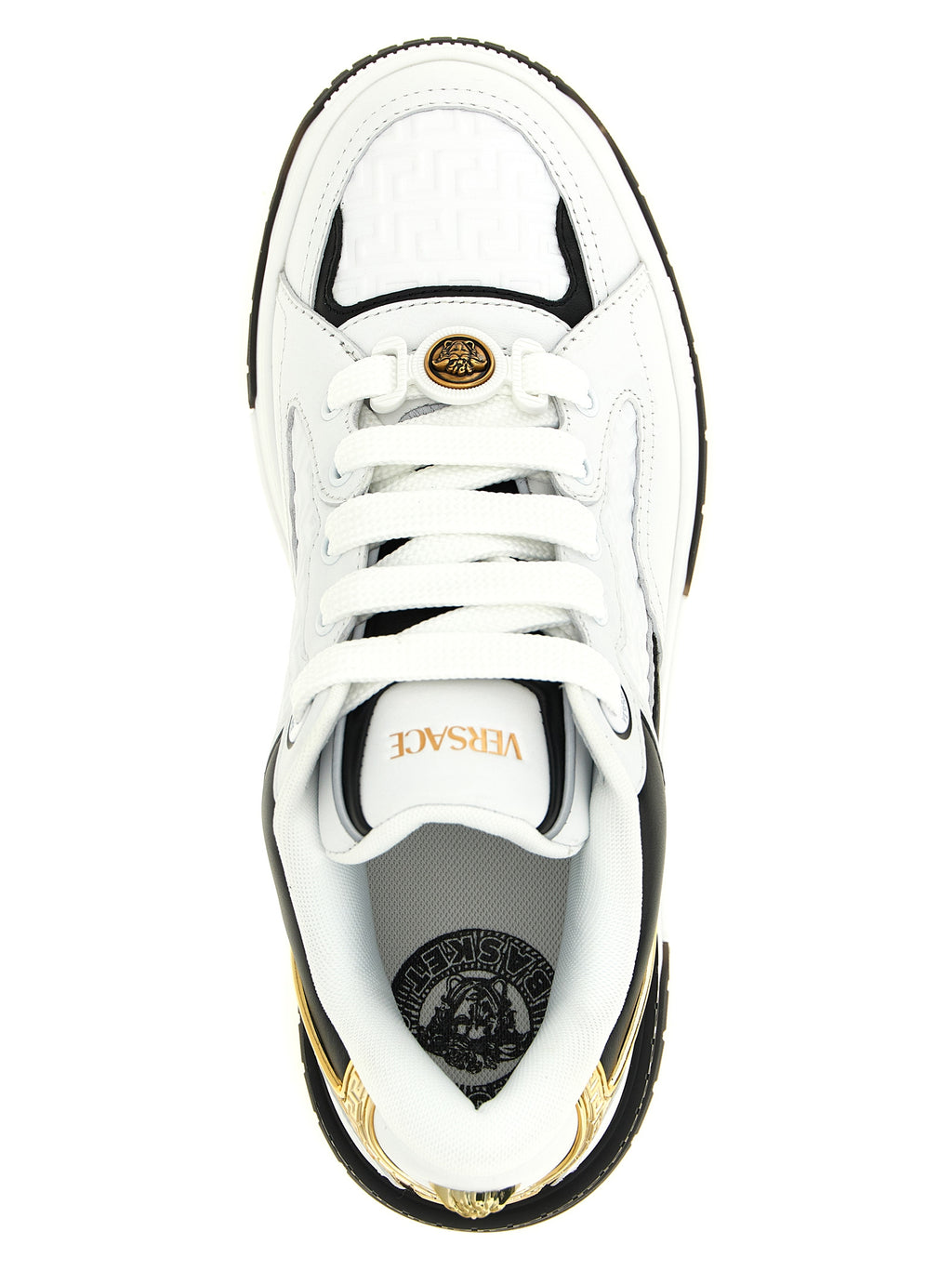 Versace Bicolor Leather Low Top Sneakers