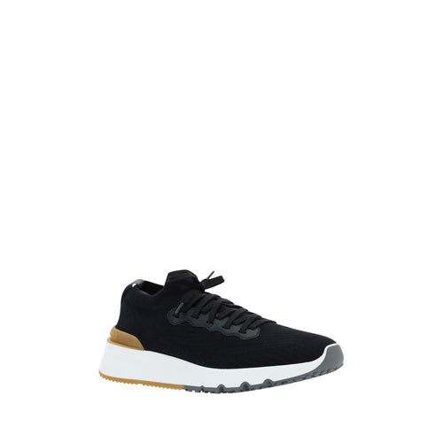 Brunello Cucinelli Schwarze Sportschuhe aus Baumwolle