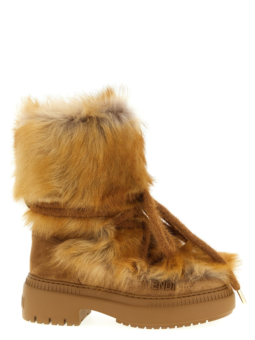 Fendi Multicolor Calfskin Flat Boots