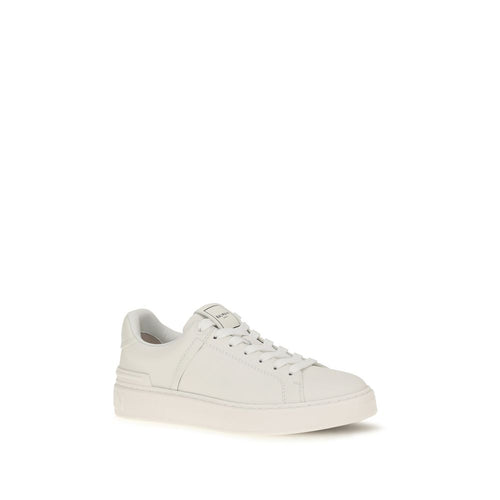 Balmain Weiße Kalbsleder Bos Taurus Athletic Sneakers