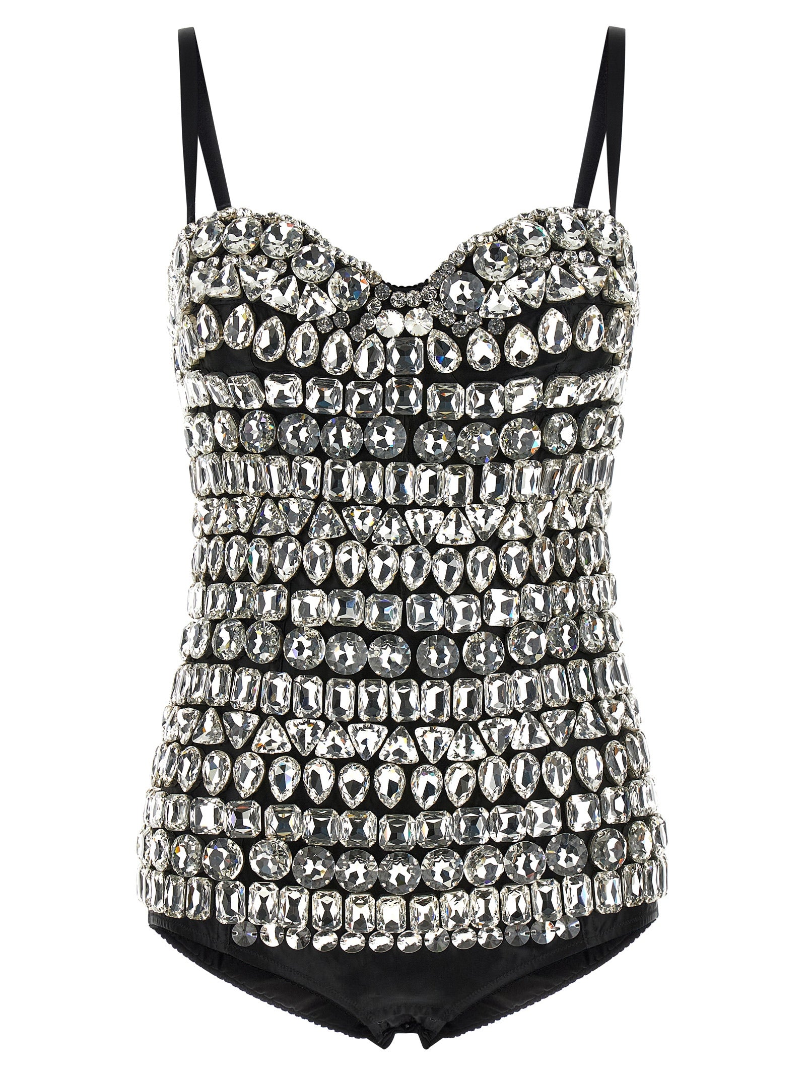 Dolce & Gabbana Silver Polyamide Bodysuit
