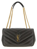 Saint Laurent Brown Lamb Leather Shoulder Bag