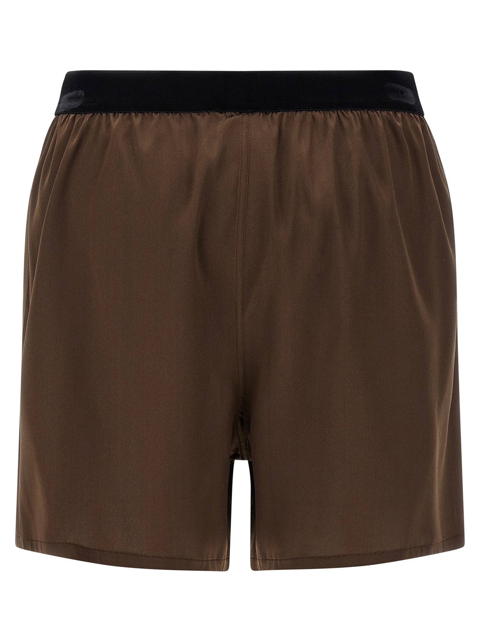 Tom Ford Brown Silk Bermuda Shorts