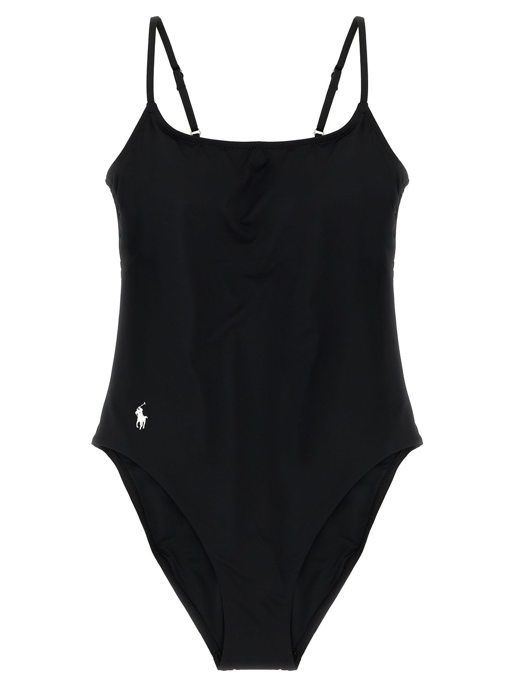 Polo Ralph Lauren Black Nylon One-Piece Swimsuit