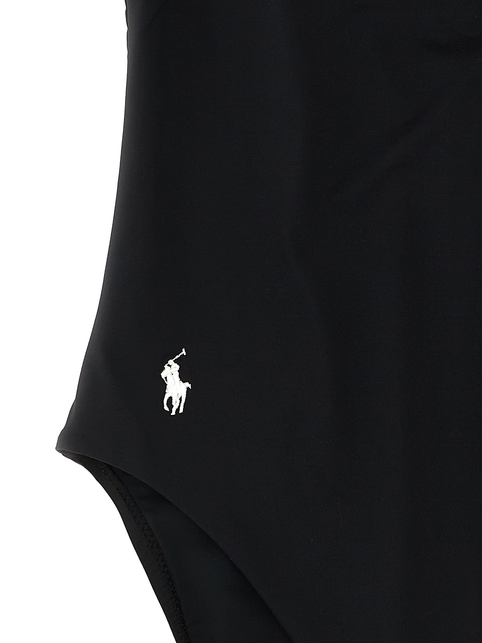 Polo Ralph Lauren Black Nylon One-Piece Swimsuit