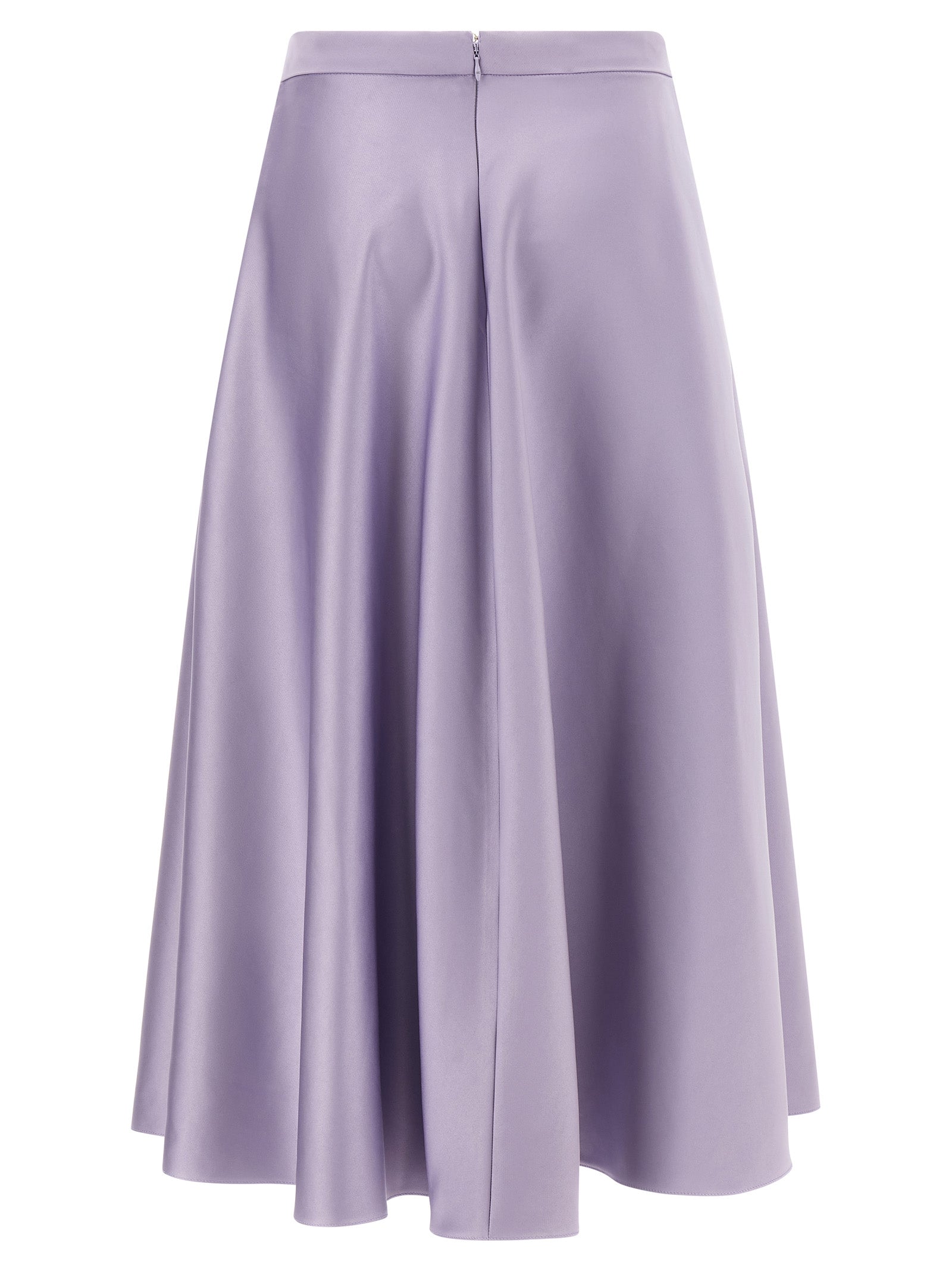 Elisabetta Franchi Purple Polyester Midi Skirt