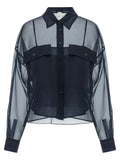 Max Mara Blue Cotton Blouse