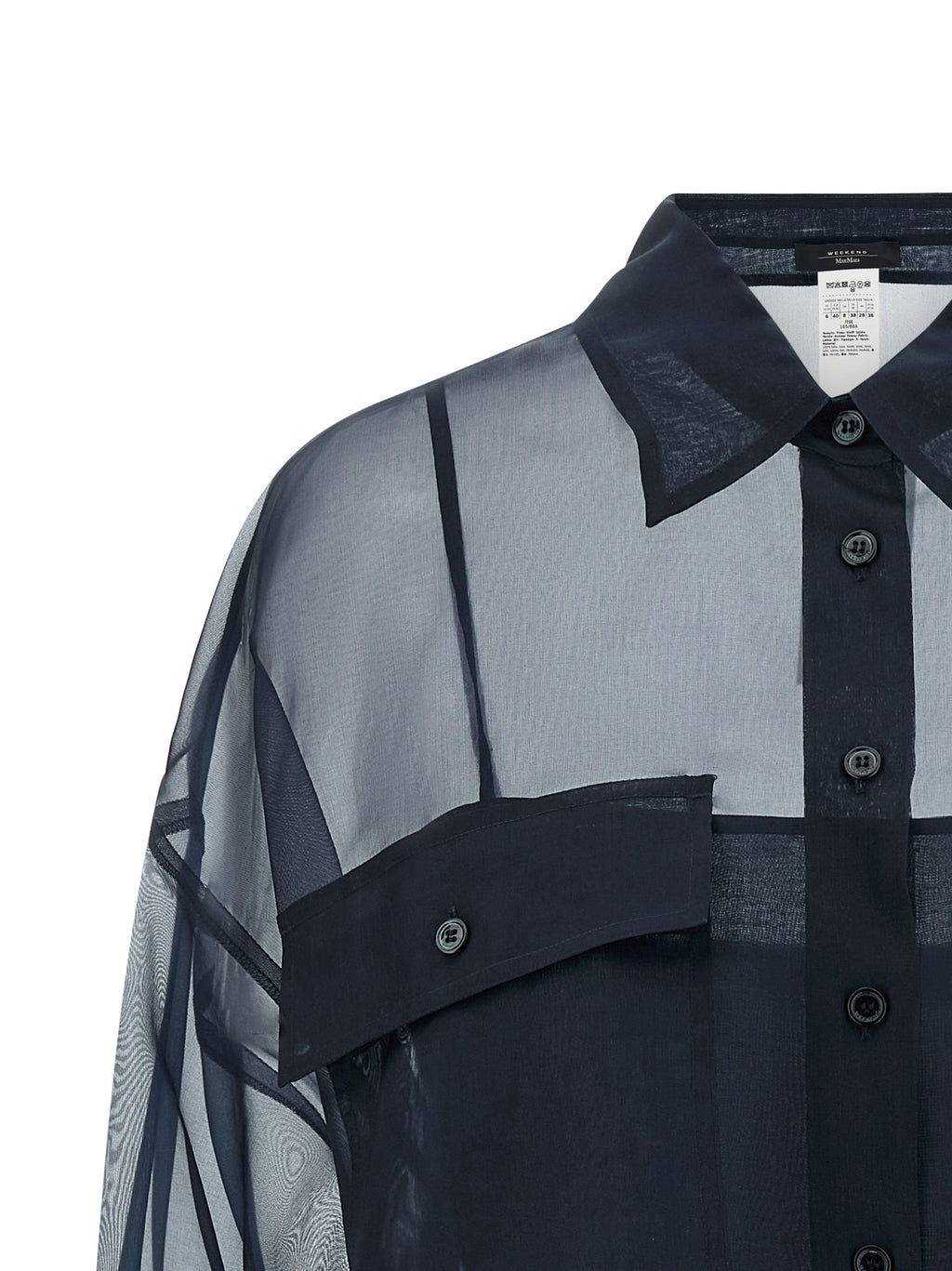 Max Mara Blue Cotton Blouse