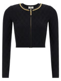 Elisabetta Franchi Black Viscose Cardigan