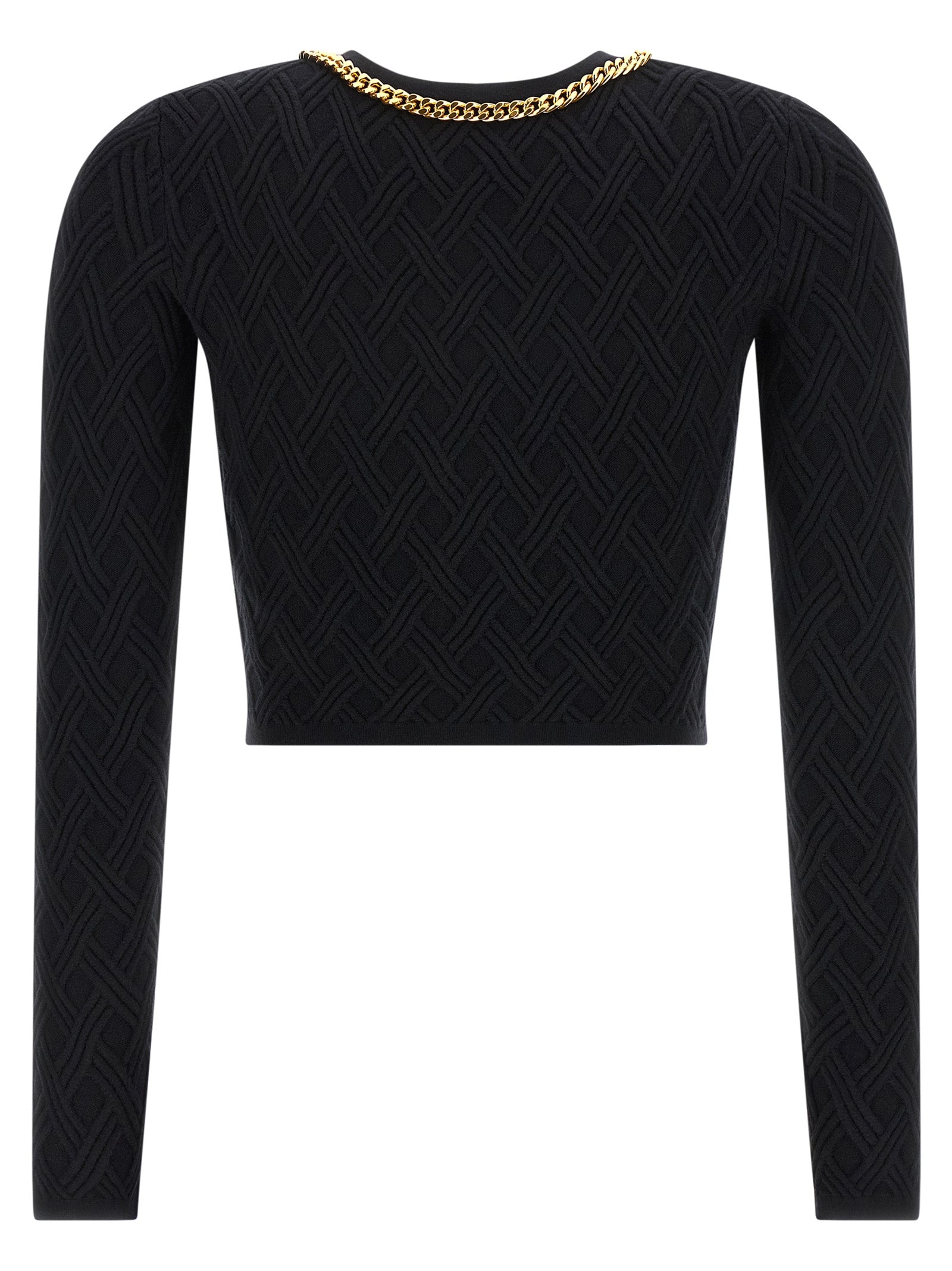 Elisabetta Franchi Black Viscose Cardigan