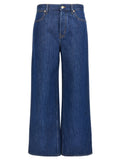 Gucci Blue Cotton Relaxed Fit Jeans