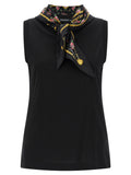Dolce & Gabbana Black Cotton Sleeveles T-Shirt