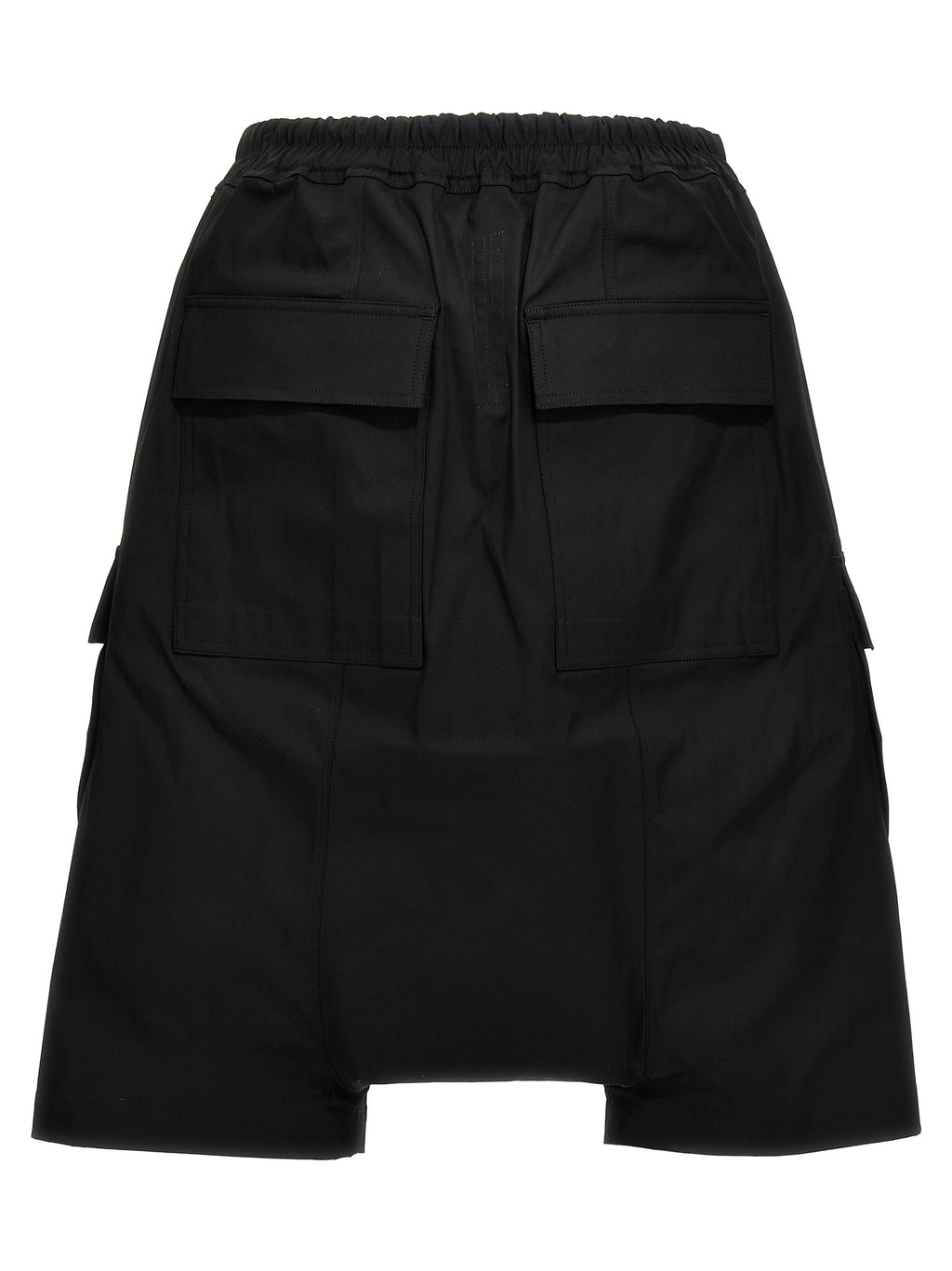 Rick Owens Black Cotton Bermuda Shorts
